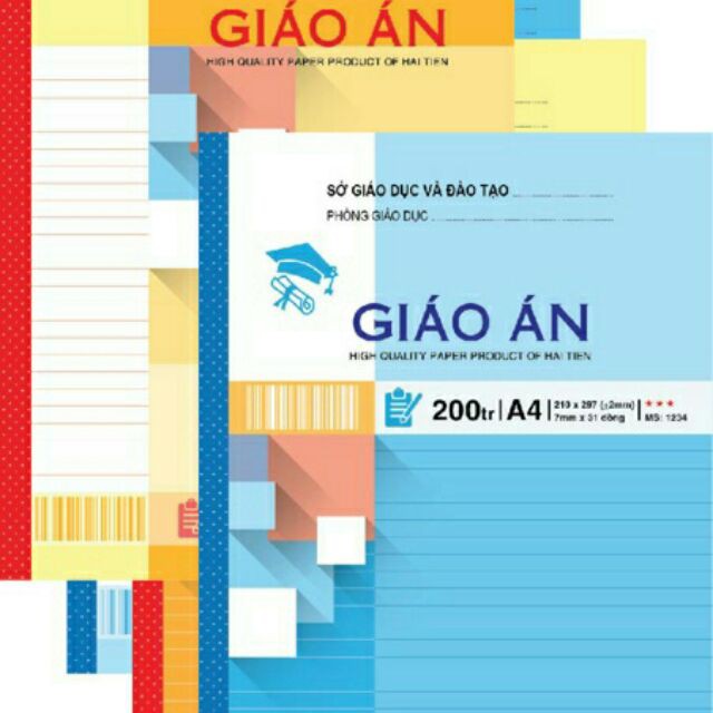 10 Quyển giáo án 200 trang Hải Tiến kẻ ngang