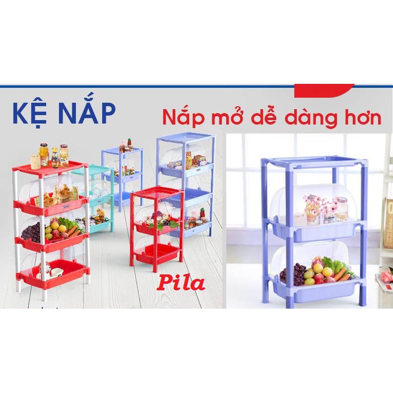 [Mã LIFEXANH24 giảm 10% đơn 99K] Kệ Chén 3 Tầng Nhỏ Có Nắp Duy Tân