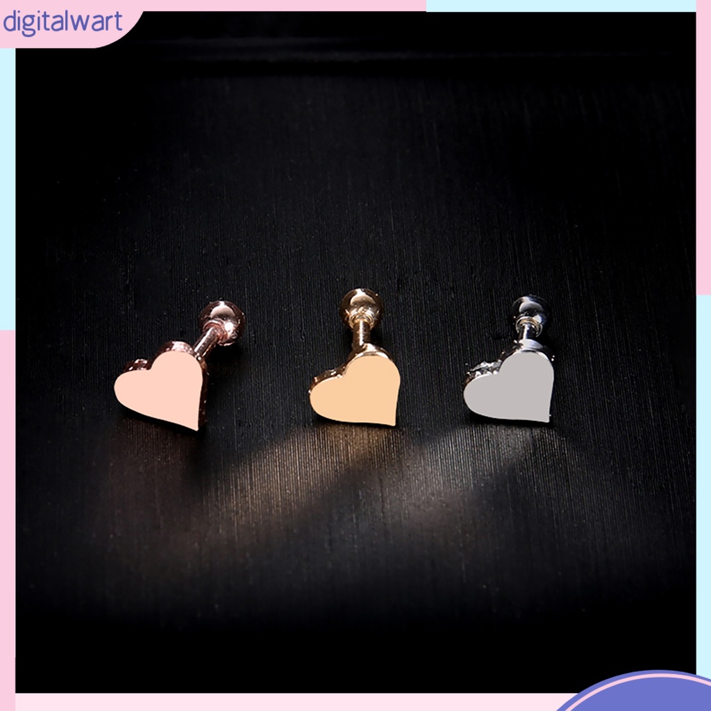 Khuyên Tai Kim Loại Hình Trái Tim Đơn Giản Thời Trang Cho Nữ
