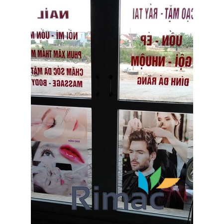 Tranh dán kính đẹp trang trí Salon Tóc Nam -Barber shop - Tranh nhìn 2 mặt 3D