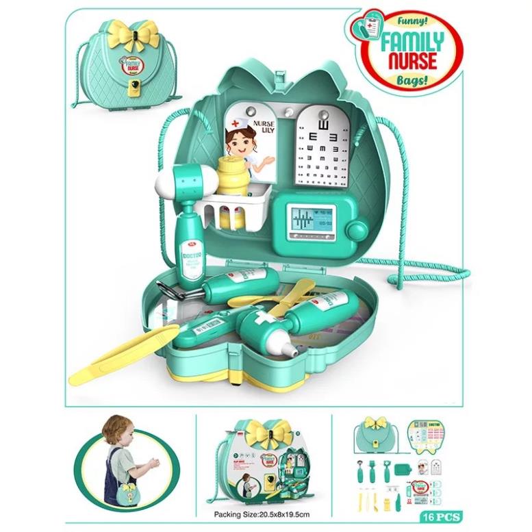 Bộ đồ chơi bác sĩ cho bé tránh xa các thiết bị điện tử tăng khả năng sáng tạo cho bé,đồ chơi nhập vai bác sĩ cho bé