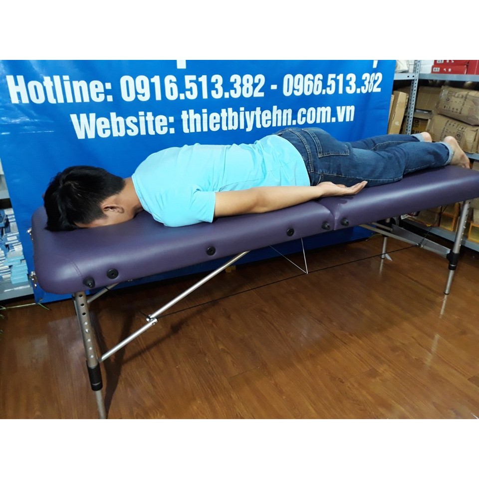 Giường spa massage vali chân hợp kim nhôm HL4