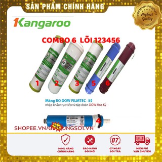 [Bán Chạy] COMBO 6 LÕI LỌC KANGAROO SỐ 1-2-3-4-5-6 NEW [CHINH HANG]  |BỘ LỌC 123 - RO DOW DuPont - NANO SILVER - CERAMIC