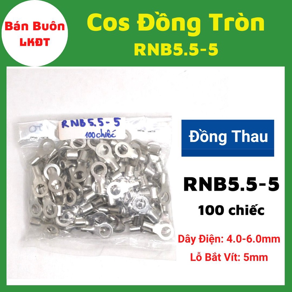 500 Đầu cos tròn RV5.5-5, đầu cos tròn, đầu cos chữ o, RV5.5-5