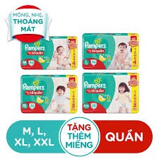 Tã Quần Pampers bịch Tiết kiệm đủ size M40/L36/XL32/XXL28