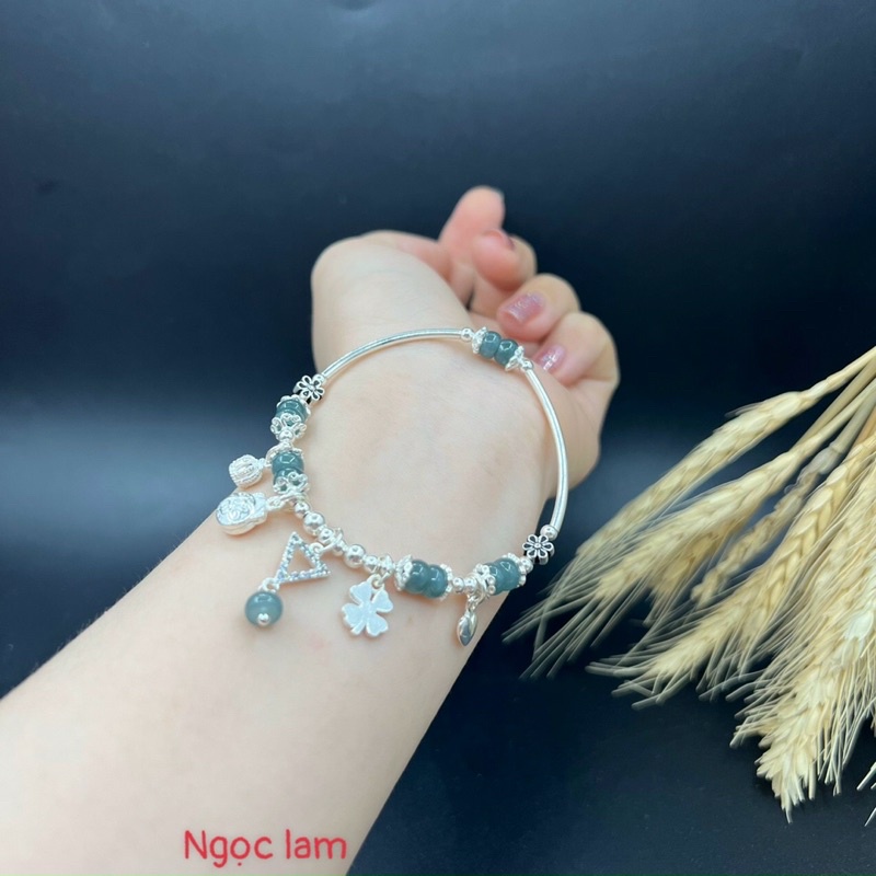 Vòng tay phong thủy mix charm Bạc 925 ( đủ màu cho tất cả các mệnh )