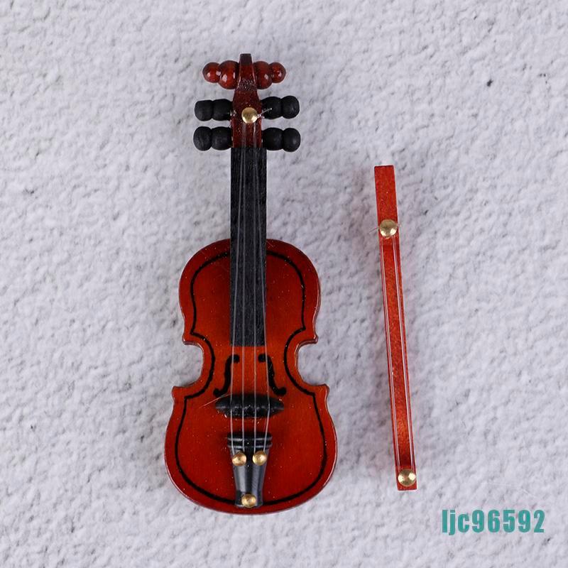 Đàn Violin Mini Bằng Gỗ Dùng Để Trang Trí Nhà Búp Bê Ljc96592