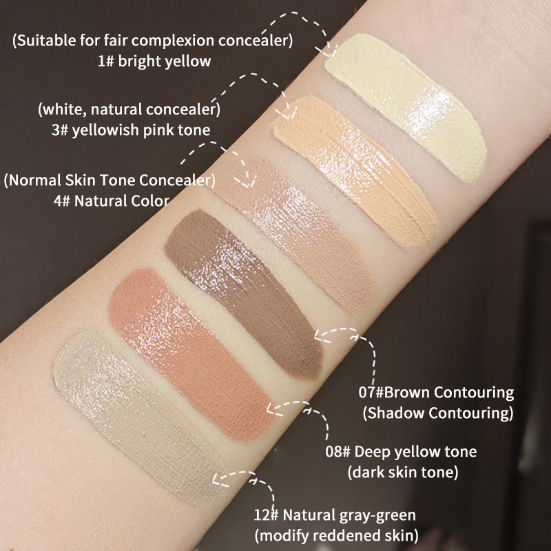 Kem Che Khuyết Điểm GECOMO 6 Màu Tùy Chọn Lâu Trôi