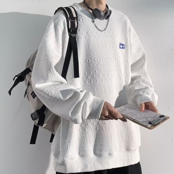 Áo sweater Cổ Tròn Dáng Rộng Phong Cách Thời Trang Hàn Quốc