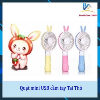 Quạt mini USB cầm tay Tai Thỏ [Hàng Loại 1]