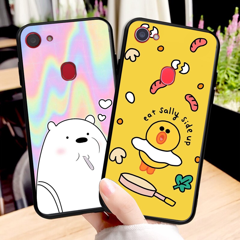 ỐP LƯNG OPPO F5 - F7 IN HÌNH GẤU WE BARE BEARS CHẤTLƯỢNG-SIÊUBỀN-SIÊUĐẸP