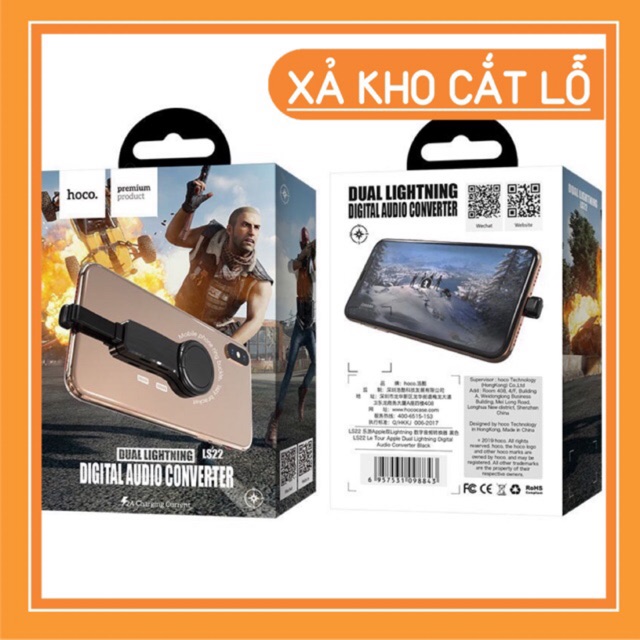 Bộ chia cổng chuyên game 1 Lightning thành 2 Lightning hoco - Không kén Iphone