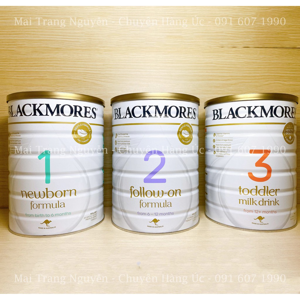 Sữa BLACKMORE Úc số 1, số 2, số 3 900gr (hàng đi air)