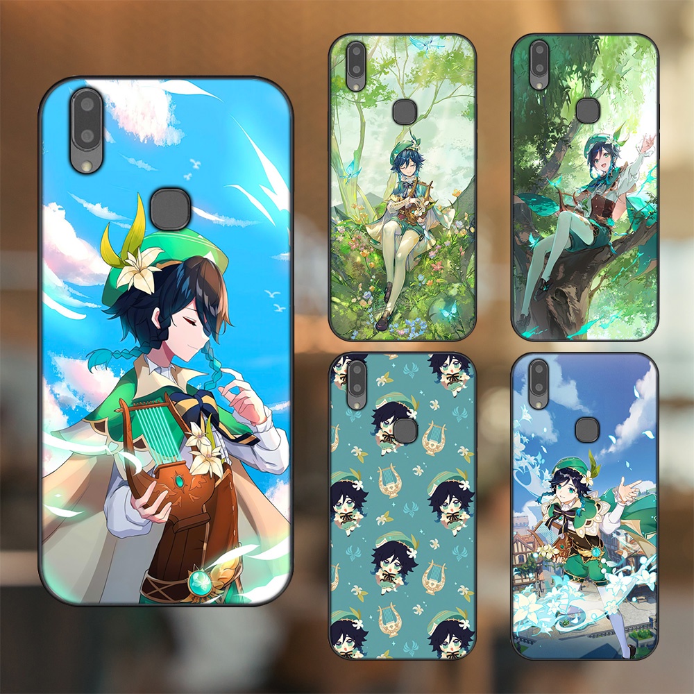 Ốp lưng Vivo V9, Y85, V11i viền đen in hình Venti Genshin Impact