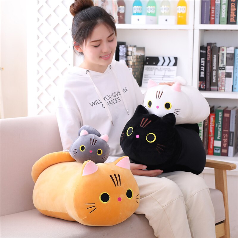 Đồ chơi nhồi bông Hình Mèo Hoạt Hình Dễ Thương 50cm
