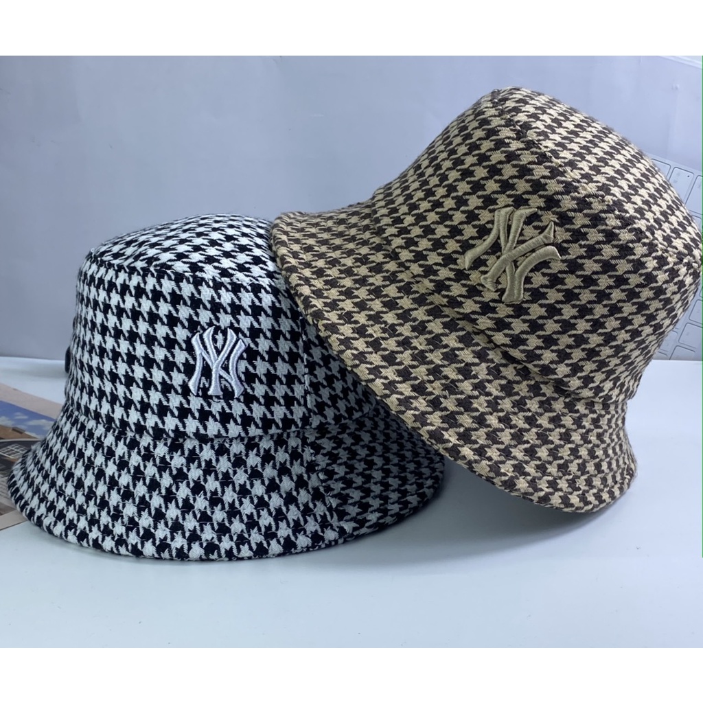 Mũ vành Hàn Quốc - nón bucket len 2 lớp vải nhập đai quanh nón chữ hiệu thời sanh chảnh thời trang nữ