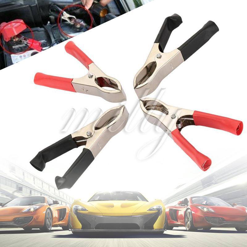 ☻☻ Alligator Clip Test Clamp Durable Vehicle Red Black
