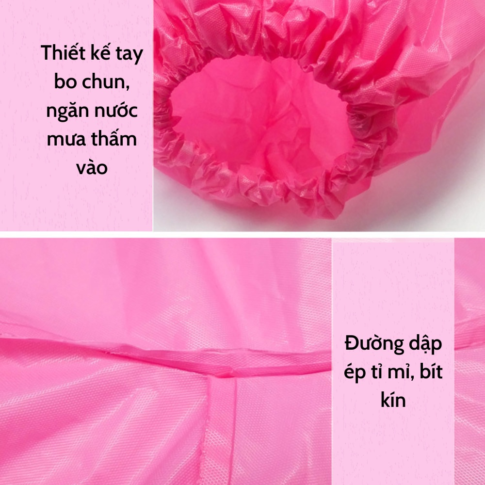 Áo mưa trẻ em toàn thân. Áo mưa học sinh có cúc bấm siêu nhẹ, dẻo dai chiều cao bé từ 100 - 150 cm