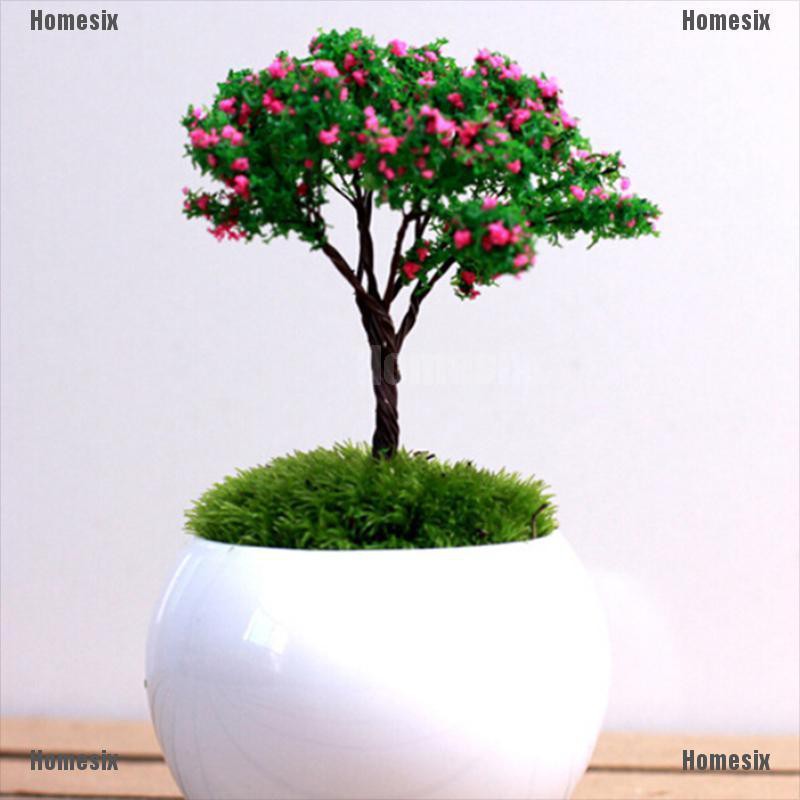 [HoMSI] Miniature Sakura Tree Plants Fairy Garden Accessories Dollhouse Ornament Decor SUU