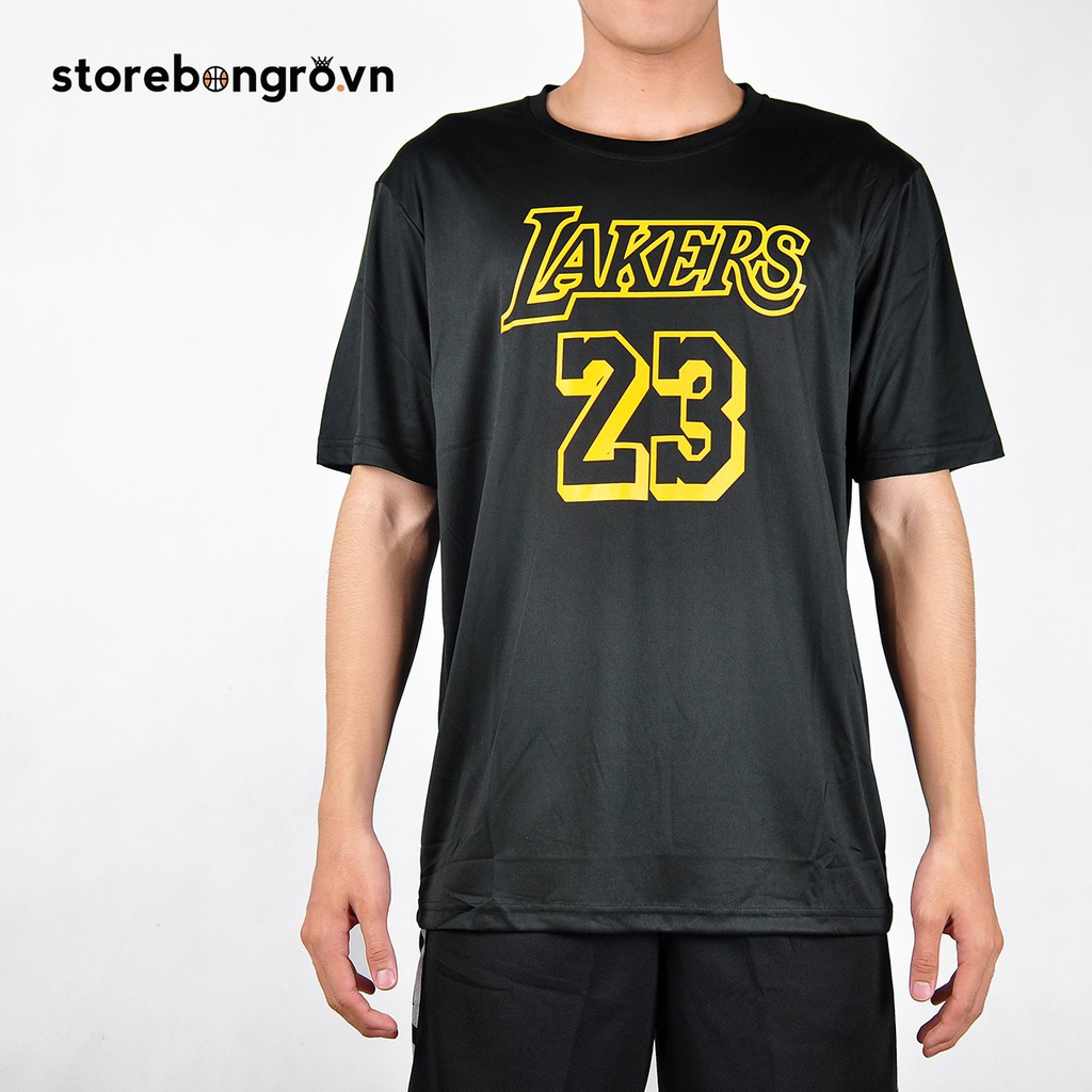 Áo Thun Lebron James 23 Đen Vàng