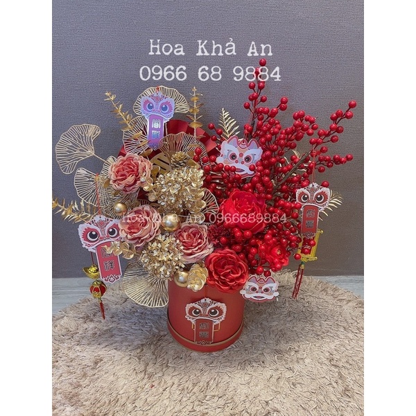(Hoa Tết) Lẵng hoa Kim Tiền - Tài lộc may mắn, Thiết kế Khả An. Có Hoả Tốc HN