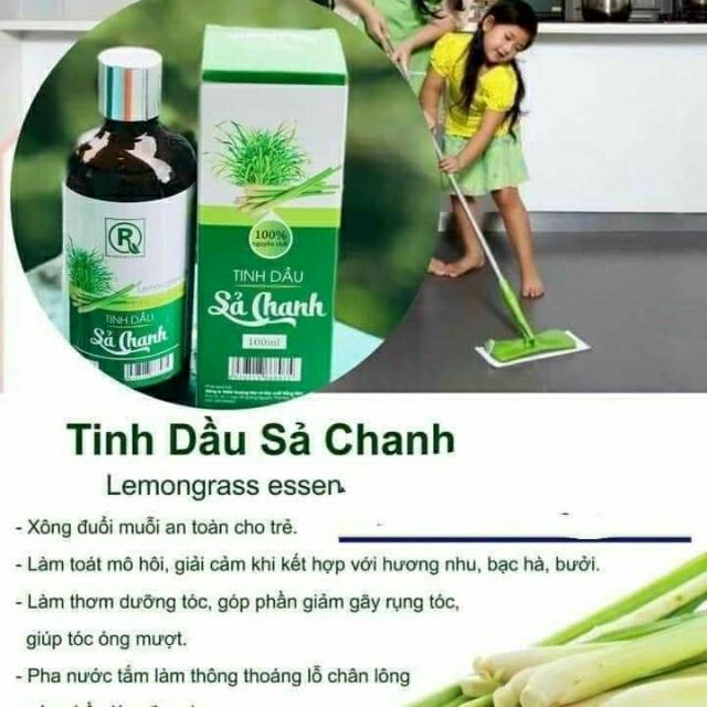 Tinh dầu sả chanh 100ml công ty hồng tâm- đuổi muỗi - sát khuẩn - ảnh sản phẩm 4