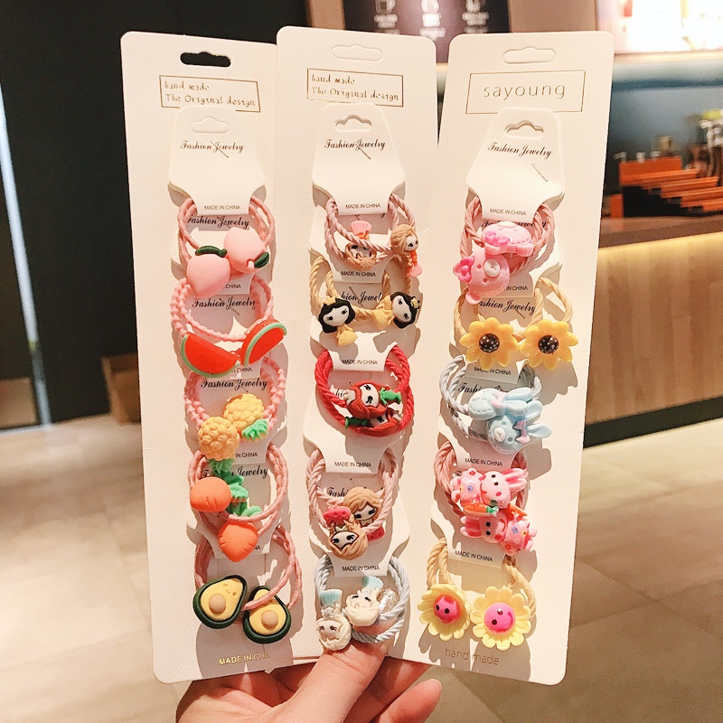 Dây buộc tóc cao su phong cách Hàn Quốc đáng yêu cho bé gái