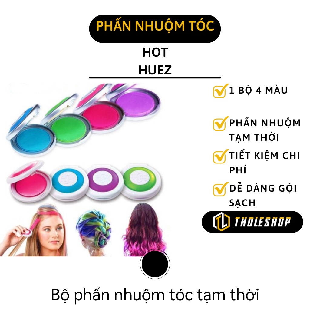 Phấn nhuộm tóc tạm thời - Bộ 4 hộp phấn nhuộm tóc thể hiện cá tính mà không tốn nhiều thời gian 3055