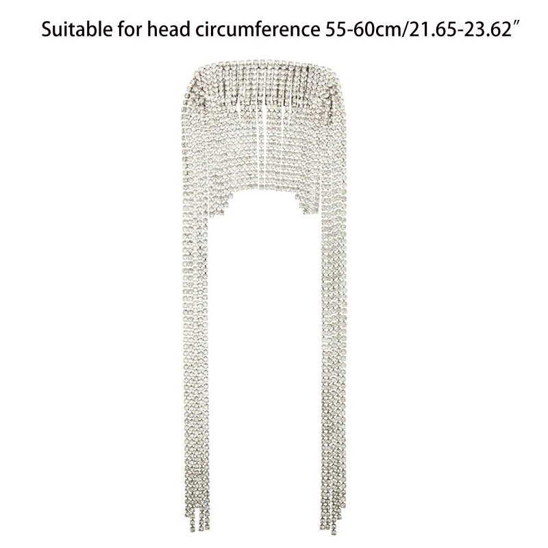 Flgo Chuỗi Cài Tóc Đính Đá Sang Trọng Cho Cô Dâu