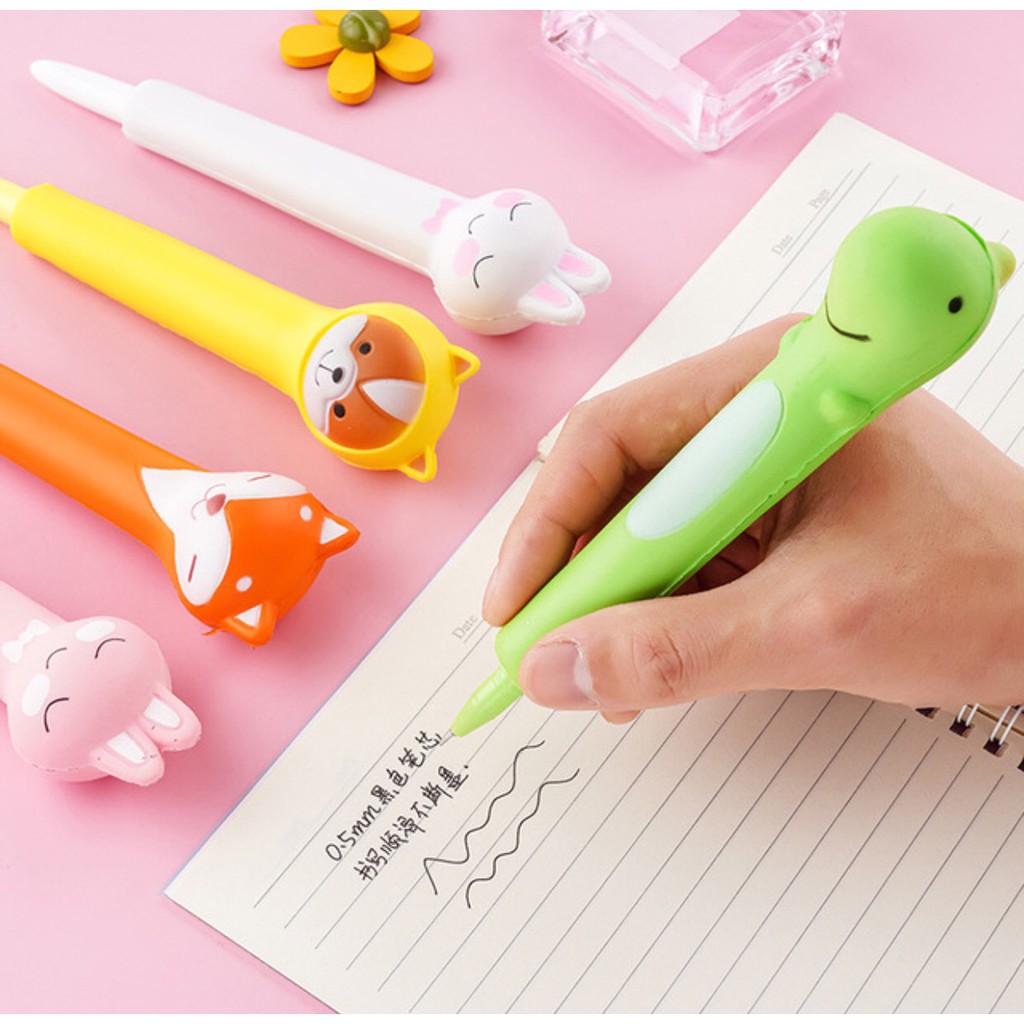 Bút Bi Squishy Cute Dễ Thương Mực Nước Đen Nét Đẹp Văn Phòng Phẩm VPB4