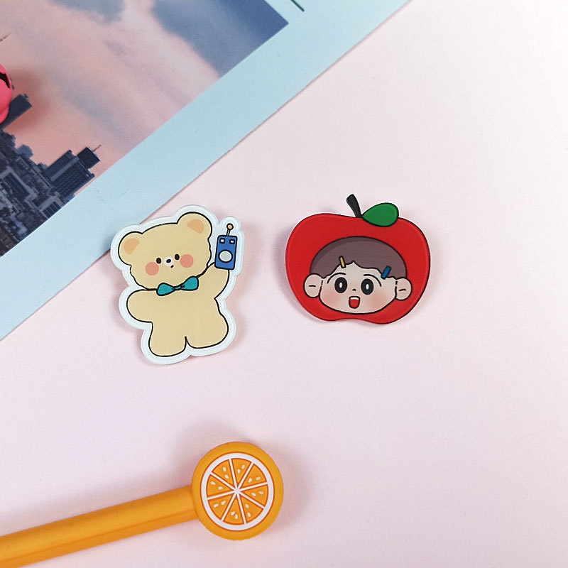 Pin cài áo cute sticker phụ kiện trang trí áo balo túi vải LOT STORE ST100