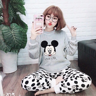 Bộ ngủ gấu lông kute siêu ấm