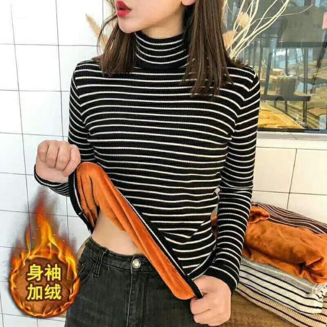 Áo len lót lông