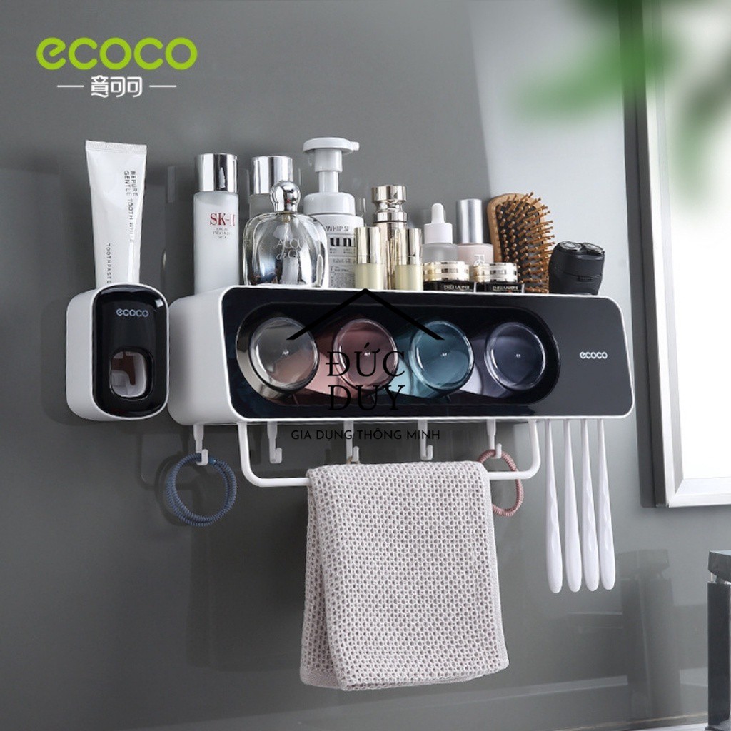 Bộ Nhả Kem Đánh Răng Ecoco 4 Cốc, 4 Ô Bàn Chải