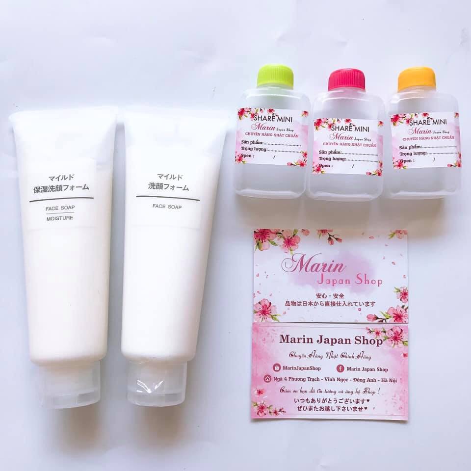 (MiNi )Sữa Rửa Mặt Muji Face Soap và Face Soap Moisture