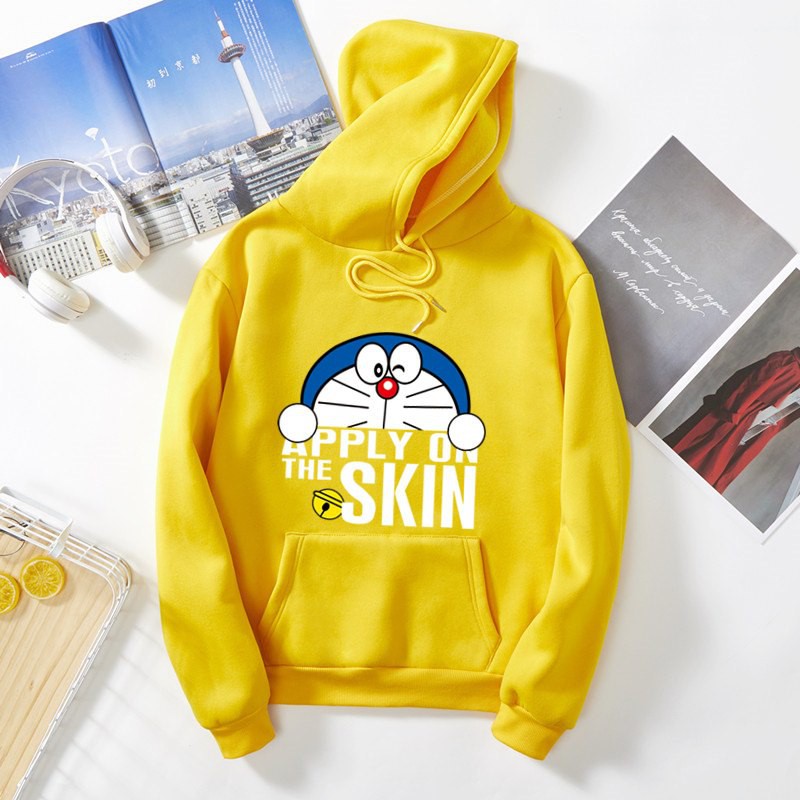 Áo khoác hoodie mùa đông Hàn Quốc in hình Doraemon | BigBuy360 - bigbuy360.vn