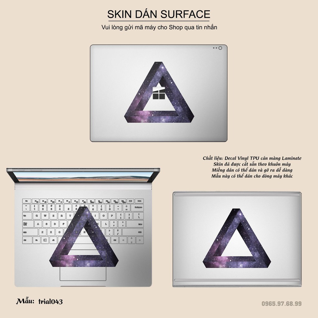 Skin dán Surface in hình Đa giác bộ 8 (inbox mã máy cho Shop)