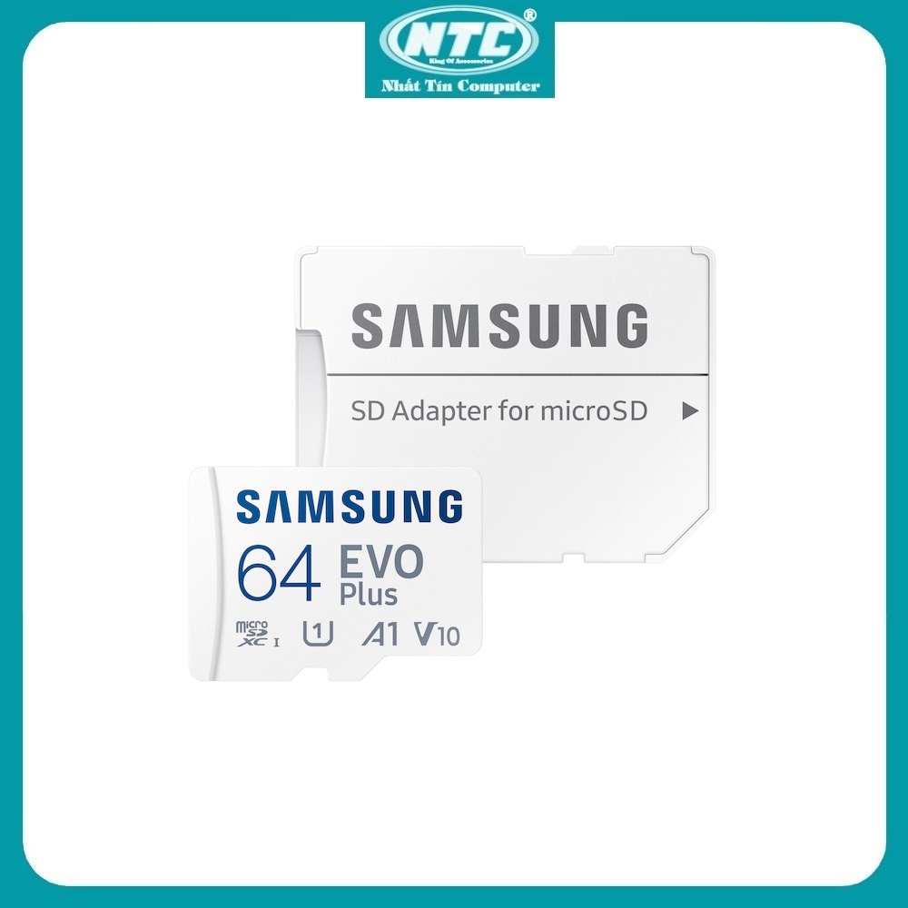 Thẻ nhớ MicroSDXC Samsung Evo Plus U1 A1 V10 64GB 130MB/s V2021 (Trắng) - Nhất Tín Computer