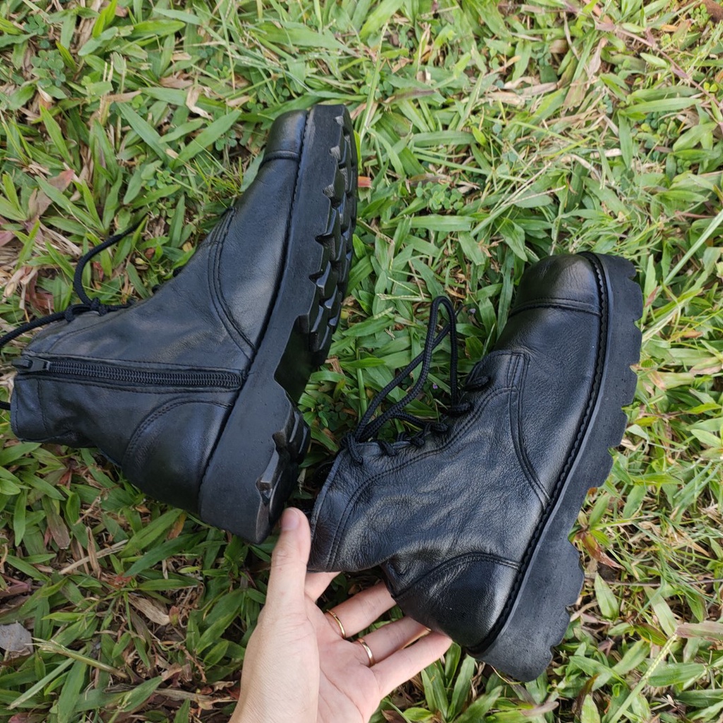 Boots Bốt size 37 Da thật second-hand B091- Đồ Si Bon