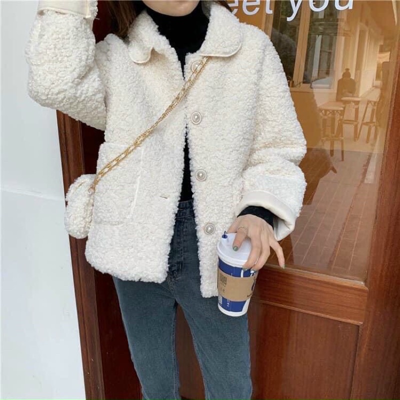 KHOÁC LÔNG CỪU KÈM TÚI | BigBuy360 - bigbuy360.vn