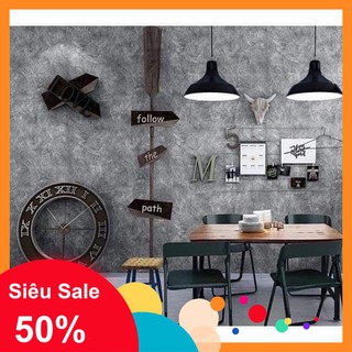 Giấy Dán tường trang trí xi măng xám siêu sang 10*0.45m
