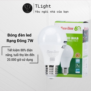 Bóng đèn led bulb rạng đông 7w ánh sáng trắng/vàng