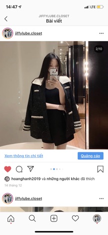 [ORDER] Áo dạ đen viền xích
