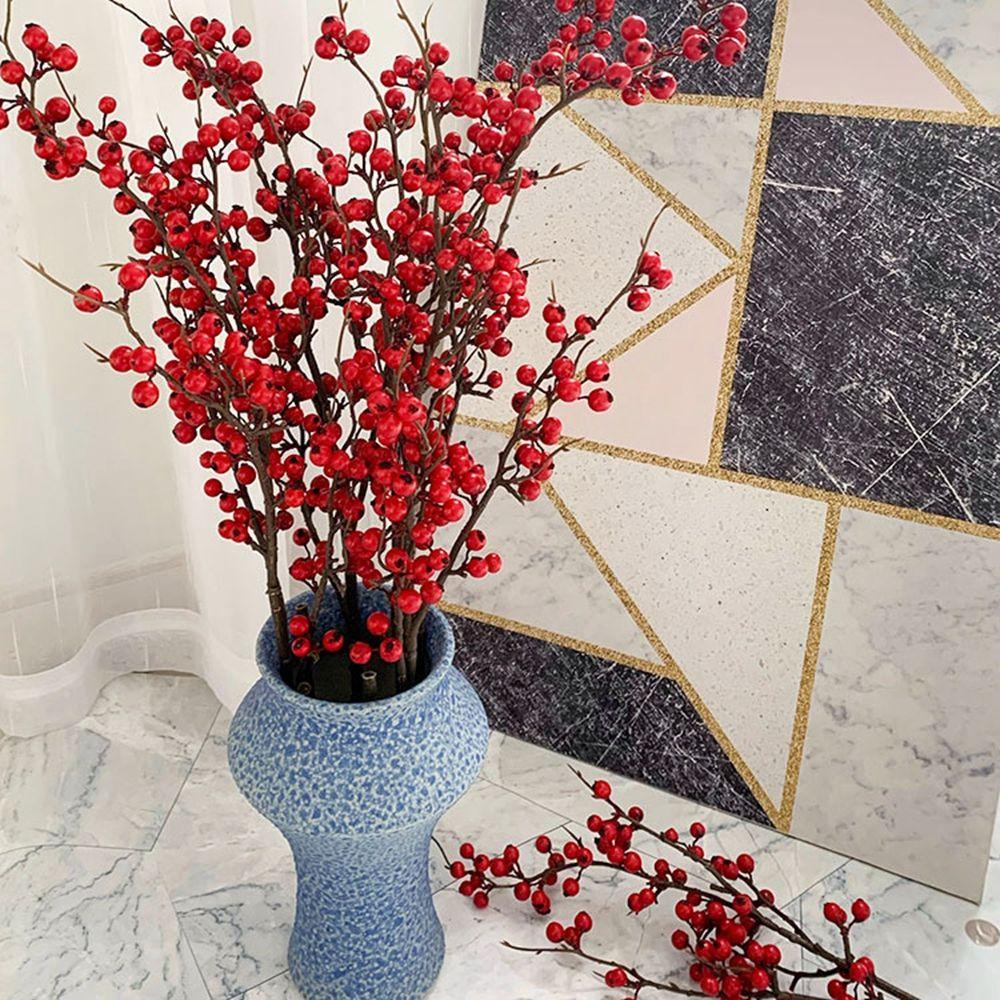 Cành Lựu Giả Màu Vàng Dùng Trang Trí Giáng Sinh DIY