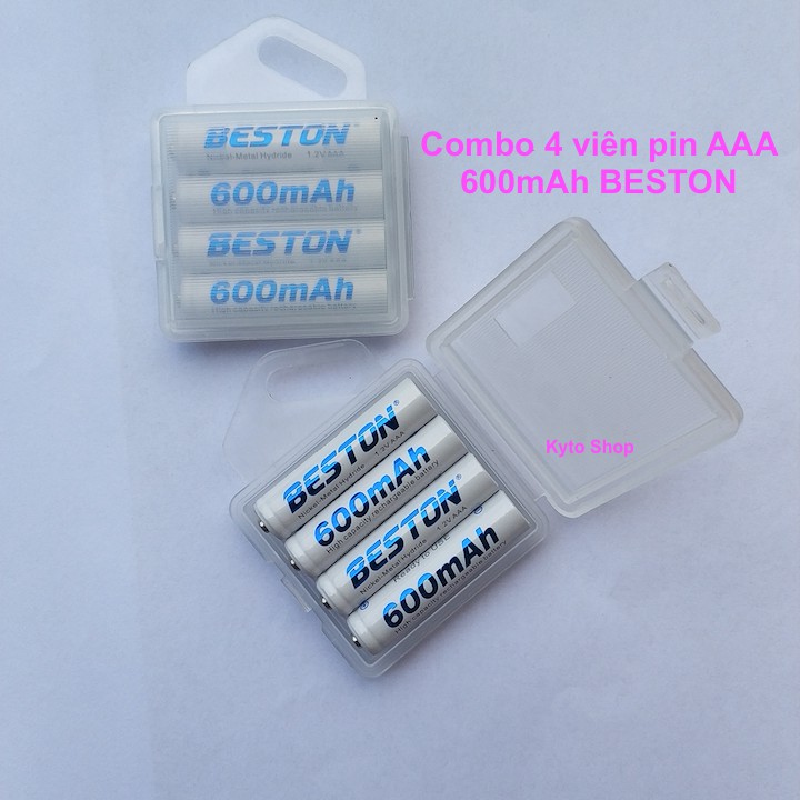 Combo 4 pin AA, AAA kèm sạc nhanh thông minh có màn LCD BESTON - Kyto Shop