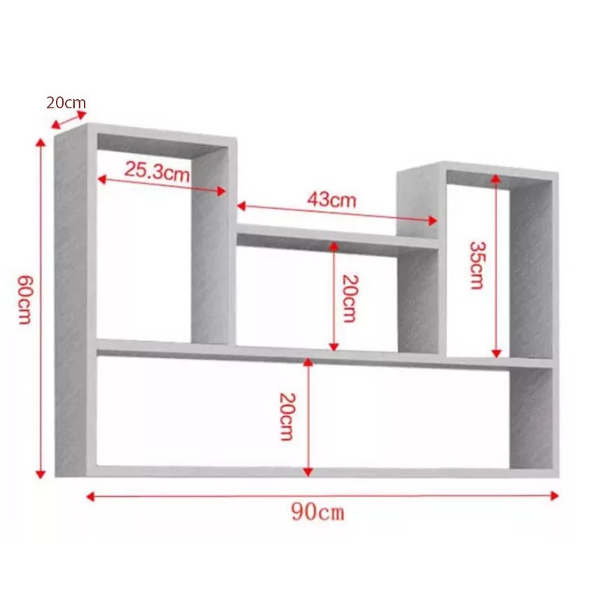 Kệ Sách Treo Tường Gỗ Công Nghiệp Với Thiết Kế Độc Đáo Thu Hút Mọi Góc Nhà KS-81