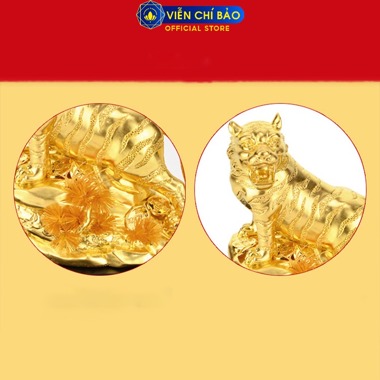 Tượng Hổ Dát Vàng 24K Viễn Chí Bảo mô hình trưng bày quà tặng cao cấp cho người thân khách hàng đối tác M600011