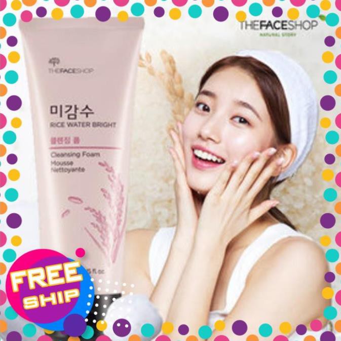 [Auth] Sửa Rửa Mặt Gạo - Rice Water Bright Cleansing Foam The Face Shop ( Kèm Bill )