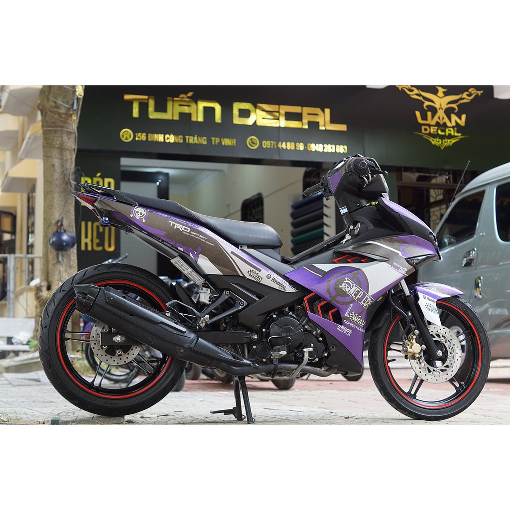 Tem Trùm Exciter 150 Nhôm Xước One Piece