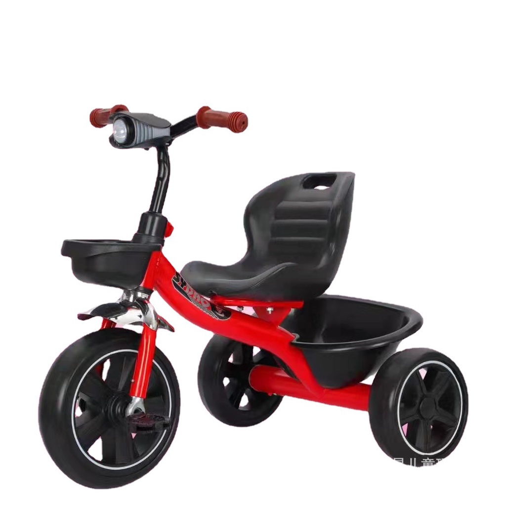 Xe đạp 3 bánh cho bé, xe cho trẻ em có ghế da cao cấp  bình nước và hộp đựng đồ  sau xe.